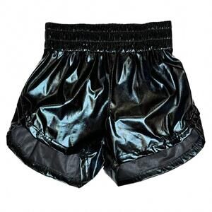 NEW BELLE CHER women's metallic athletic fit short in black